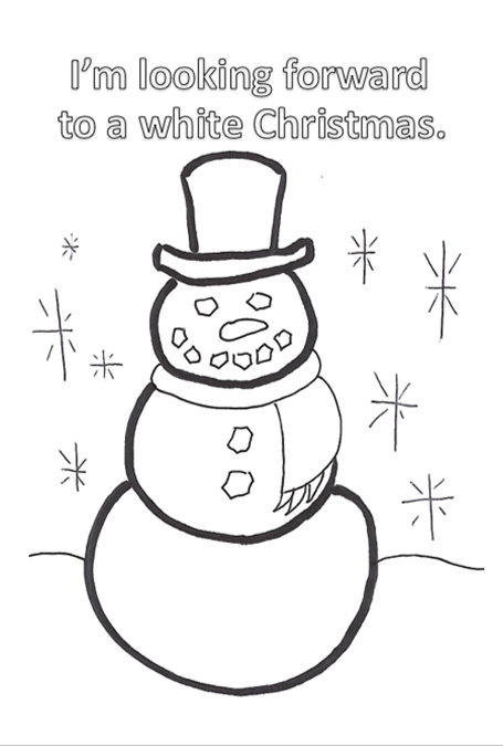 Card to Color - Snowman